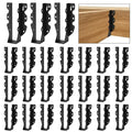 24 Pcs 2"x 8" Joist Hanger,Q235B Steel Black Powder Coated Face Mount Joist Hangers ,Hurricane Ties for Rafters,Tie Brackets for Floor Deck and Ceiling Joists