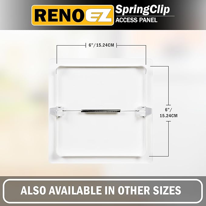 Plastic Access Panel 6x6 inches with Spring Click Technology - No Tools Required - For Drywall, Ceiling and Wall - Access Door for Plumbing, HVAC and Other Holes or Openings (1)
