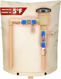 SUNICO Backflow Preventer Insulation Cover (5°F) - 5-Layer Upgrade Insulated Design Sprinkler Covers for Outside,28" W X 36" H, Backflow Insulation Cover for Sprinkler Valve ,Winter Freeze Protection