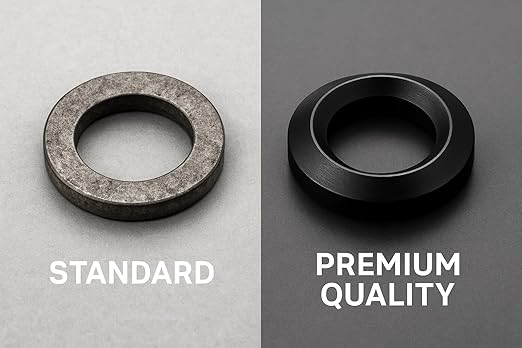 5/8 x 24 Crush Washer 5 Pack Black Steel Precision Spacers Anti Corrosion for Threaded Platforms Fits 5/8x24 5/8 24 0.625x24 Threads Machined for Secure Alignment Durable Conical Design