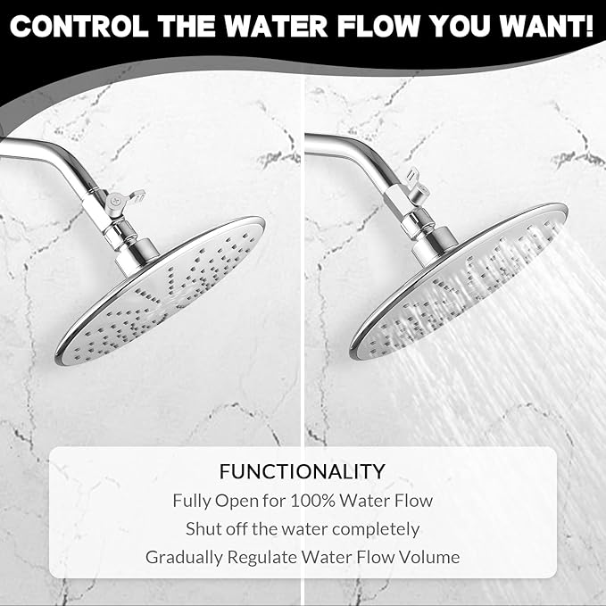 Shower Head Shut Off Valve,304 Stainless Steel 1/2" Mini Ball Valve NPT Thread,Shower Head Flow Control Valve