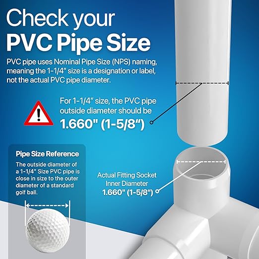 FORMUFIT 1-1/4” 4-Way Tee Furniture Grade PVC Fitting in White, Made in USA, UV-Resistant, Impact-Proof, 1.660” Actual Socket Diameter (Pack of 4) - F1144WT-WH-4