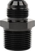 EVIL ENERGY 12AN Male Flare to 1 NPT Fitting Adapter Straight Aluminum Black