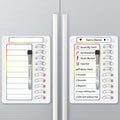 Chore Chart for Kids Dry Erase Chore Board ADHD Tools for Kids to Do List Checklist Task Board Routine Chart Planning Board for Fridge with 10 Sliders and Magnetic Marker, White and Rainbow, 2 Pack