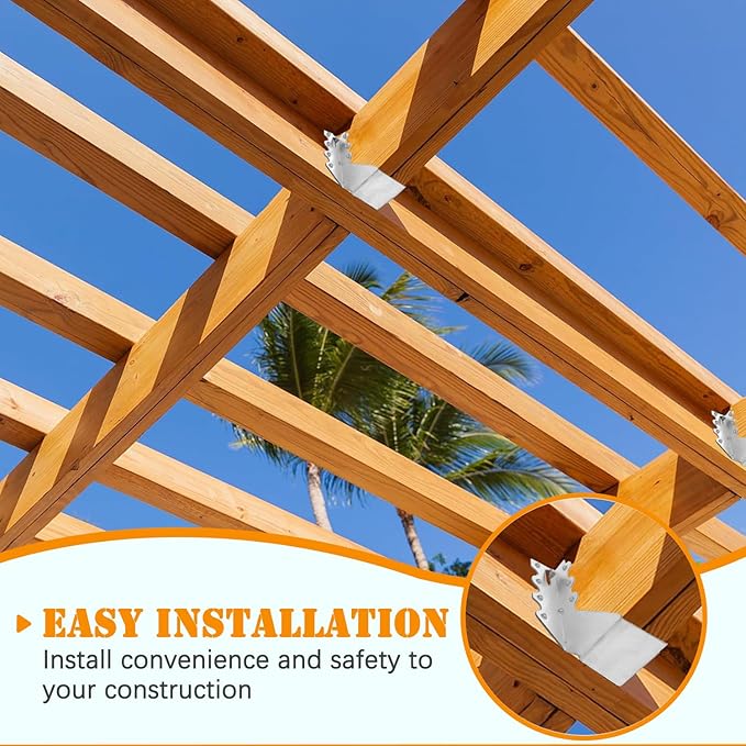 [25 Pack] 2x6 Joist Hanger, 18 Gauge LU26 Galvanizing Face Mount Joist Hangers, Wood Hurricane Ties, Rafters Tie