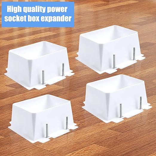 10Pcs BE2 Electrical Outlet Box Extenders with 40 PCS Screws, (2-Gang) Electrical Power Outlet Box Extender，Single Gang Box Extender Electric Box Extender 2 Gang Power Switch Receptacles Accessories