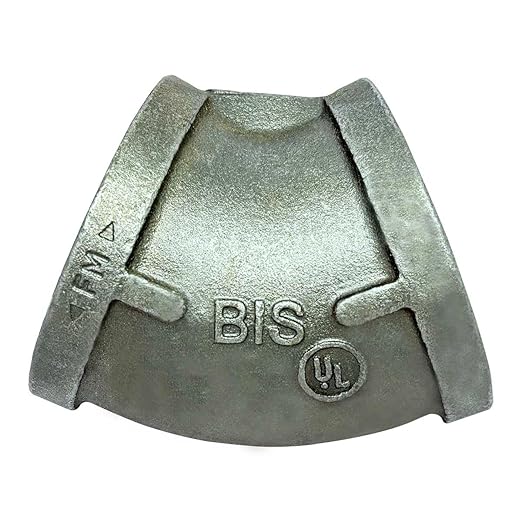 Gloxco 3" Pipe Fitting Elbow, 3" Female NPT x 3" Female NPT, 45 Degree, 150# Black Malleable Iron