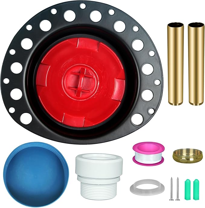 Freestanding Tub Drain Rough-in Kit with with ABS Plastic Adapter and Brass Tail Pipes Fit for Freestanding Bathtub & Floor Mounted Bathtub & Copper Bathtub
