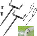 Black Rainwater Downspout Bracket with Strap, Adjustable Heavy-Duty Galvanized Iron Downspout Bracket, Rust-Proof Anchor for Pipe Support, for Lawn,Yard & Industrial Use(2 Pcs, A Sytle-30cm)