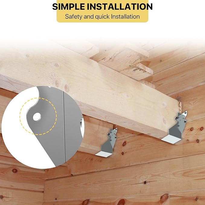 20 pcs 2x4 Joist Hanger,LU26 20 Gauge Double Shear Face Mount Joist Hanger,Hurricane Ties for Rafters Tie Brackets Great for Floor Deck and Ceiling Joists