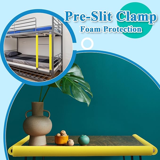 Hanaive Yellow 6 Pcs 40 x 2. 4 x 0. 6 Inch Jumbo Pool Noodles Pipe Insulation Foam Tube Pre Slit Clamp Foam Noodles for Padding Large Tube for Swimming Floating Craft Projects Padding Bumper