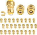 (Pack of 30) Niikappu 3/4" x 1/2" Reducing Coupling Brass Fittings, Push-to-Connect Plumbing Fitting for Pex, Copper, CPVC, Includes Removal Clip(PF017-30Pack)