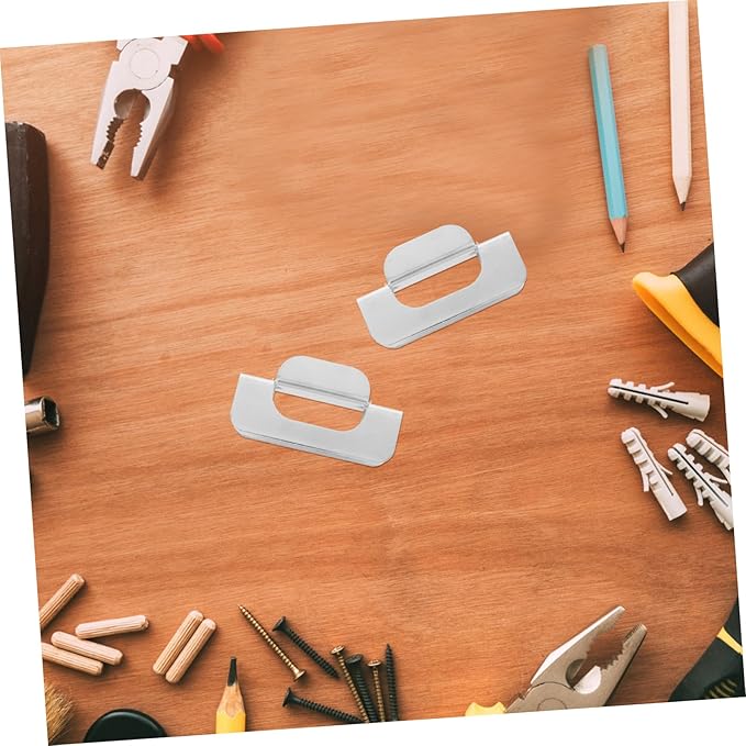 OUNONA 10pcs Buckle Slot I-Shaped Cover Panel Hardware Drywall Clips Repair for Wall Panel Installation