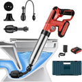 Electric Toilet Plunger With Dedicated Box, Plunger Toilet Can Only Take 2 Mins To Unclog Toilet,Bathroom,Floor Drain,Sewer,Pipe，RED,1 Battery