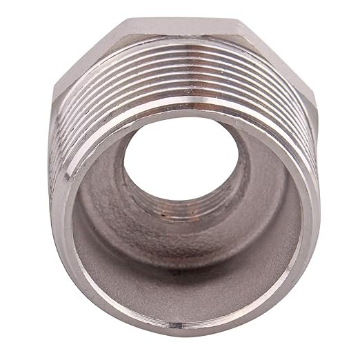 Reducer Hex Bushing 1" NPT Male 3/8" NPT Female Stainless Steel Reducing Flush Adapter Cast Pipe Fitting