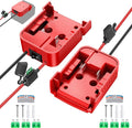 2 Packs 18V Adapters Compatible with Milwaukee M18 Battery for Power Wheel Adapter, Ride On Toy Car, DIY Power Projects, Battery Connector Conversion Kit with Switch & Fuse, 12AWG Wire, Wire Terminal