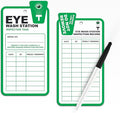 Eye Wash Station Inspection Tags 25 Pack, Plastic Eyewash Inspection Safety Tags, Yearly Monthly Weekly Inspection Records Tag for Eye Wash Station, OSHA Eye Wash Tag Test Cards