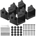 6x6 Post Base, 4Pcs Stainless Steel Adjustable Post Anchor Bracket (Internal 5.5 x 5.5), Adjustable Post Base for Pavilion Deck Porch Handrail Railing Support Decorative Anchor Plate
