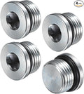 4-Pack 7/8-14UNF Inner Hex Head Pipe Fitting Plug, Carbon Steel Sensor Socket Plug with Seal O-Ring for Terminate Pipe Ends/High Pressure Washer, Sealing Screw