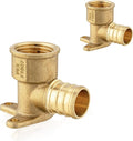 HeSun 50-Pack PEX Fittings, 3/4" PEX x 1/2" Female NPT, Pex Drop Ear Elbow, Brass Crimp Fitting for Pex Pipes, ASTM F1807