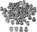 uxcell 7/32" Plastic Hole Plugs, 110Pcs Flush Type Panel Round Snap in Fastener Knockout Locking Plugs for Furniture Insert End Caps Panels, Gray