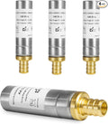 4-Pack EFIELD MH-111-1, 1/2-Inch Straight Pex Crimp Connection F1807 Stainless Steel Water Hammer Arrestor For Potable Water Plumbing Application,(HAMMER002-4PCS)