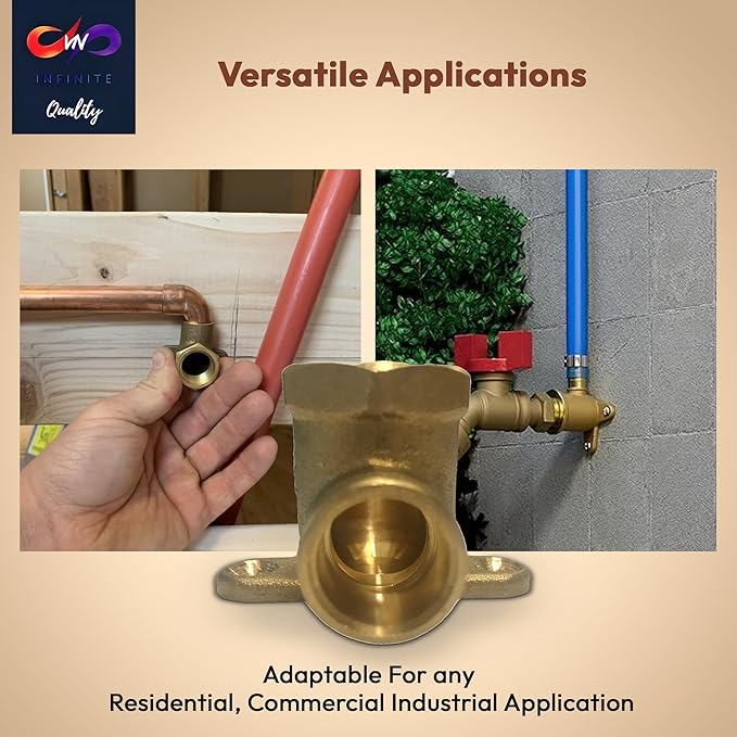 Fip Drop Ear Elbow - 1/2" C x 1/2" Heavy Duty Stress Corrosion Cracking Resistant Brass Elbow Fitting for Plumbing Fitting - Pack of 10