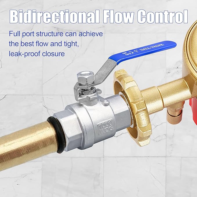 1 Inch Ball Valve, Premium 304 Stainless Steel Full Port Forged NPT Ball Valve for Water Oil and Gas with Long Handle Shut Off Switch, 1000 WOG (1 Piece, FNPT to FNPT)