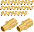 30-Pack PEX Fittings Niikappu 1"x3/4" Pex Straight Coupling, Brass Crimp Pipe Fittings for PEX Pipes, ASTM F1807