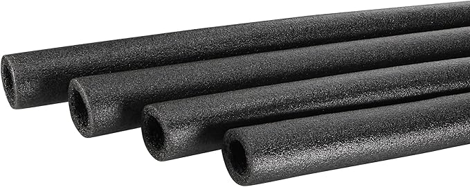 MECCANIXITY Foam Tube Sponge Protective Sleeve Black Seal Sleeve Polyethylene Pipe 25x40mm(1x1.57 Inch) for Pipe Insulation, Pack of 4