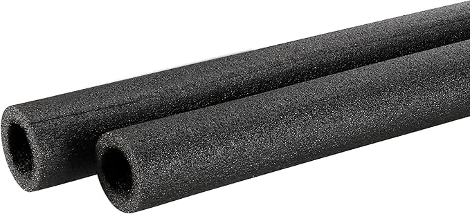 MECCANIXITY Foam Tube Sponge Protective Sleeve Heat Preservation Black Sleeve Polyethylene Pipe 30mm(1.2 Inch) ID for Pipe Insulation, Pack of 2