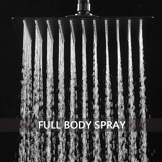 Shower System Matte Black Bathroom 10 Inch Rain Shower Head Ceiling Mount with Handheld Luxury High Pressure Shower Combo Set Shower Faucet Rough-in Valve Body and Trim Kit