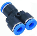 Utah Pneumatic Push To Connect Fitting 4mm Y Air Splitter Push To Connect Fitting Union Tube Fittings Pneumatic Push Connect Fittings Air Line Fittings 10 Pack (5/32 Y)