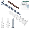 Self Drilling Anchor Screws, 310PCS Dry Wall Anchors and Screws Kit 155pcs Plastic Dry Wall Anchors and 155pcs Truss Pan Head Screw, Wall Hanging Kit
