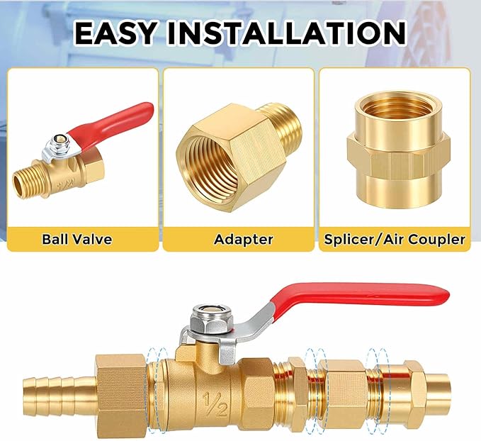 Pack of 2, 90 ° 3/8" NPT FeMale to 3/8" NPT FeMale Solid Brass Barstock Street Elbow, Forged Pipe Fitting for Pipe Leak Repair, Bathroom Remodeling, Tool Extension, Compression