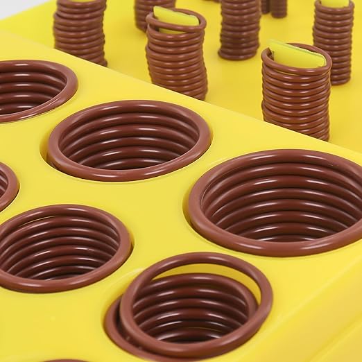386 PCS Viton O-Ring Kit (30 Sizes) - Metric Standard & 75A Durometer FKM O Ring Assorted Kit with 4 Pick Tools for Automotive, Engine and Chemical - Durable High Temperature & High Pressure