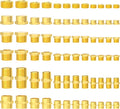 GASHER Brass Pipe Fittings Assortment Kit, Hex Nipple,Reducer Bushing,Reducing Hex Coupling,Hex Heand Plug,End Cap and Socket Plug(72Pcs)