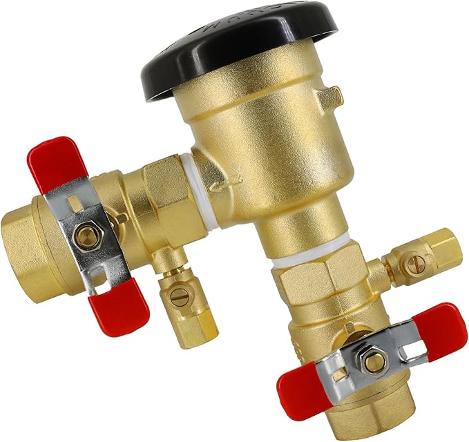 1" 720A 1-720A Pressure Vacuum Breaker Assembly,Brass Irrigation Backflow Preventer Valve for Lawn Irrigation System, Garden Sprinkler, Outdoor Water Line, Anti-Siphon Protection MAX 400PSI
