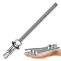 Mywish 1/2 x 7 Inch Wedge Anchors, 5Pcs 304 Stainless Steel Industrial 1/2 Heavy Duty Industrial Masonry Wdege Anchor Bolts for Brick Cement and Concrete, Bright Finish