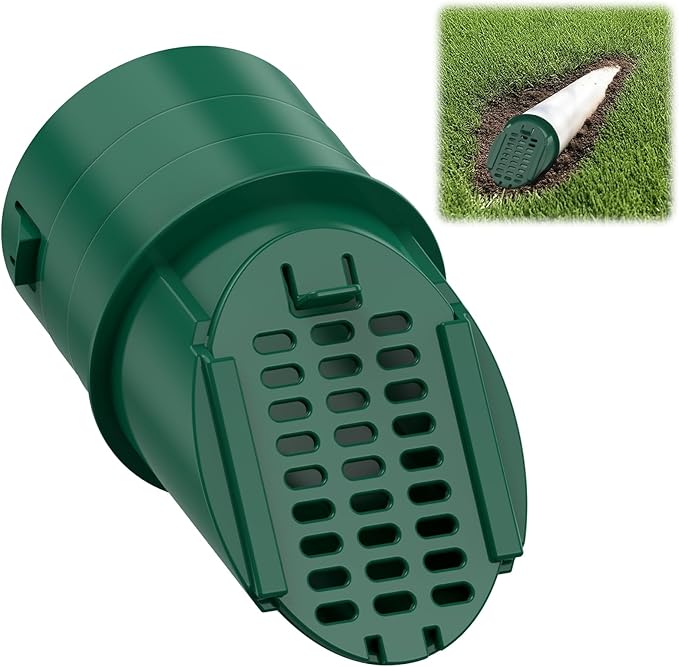 1 Pack 4" Slope Drainage Grate Cover, Rain Diverter, Drainage Grate Yard Drain, Drain Emitter for Sump Pump Discharge & Downspout Extensions, Fit 4" SCH 40, 4" SDR 35, 4" & 3" Corrugated Pipe-Green