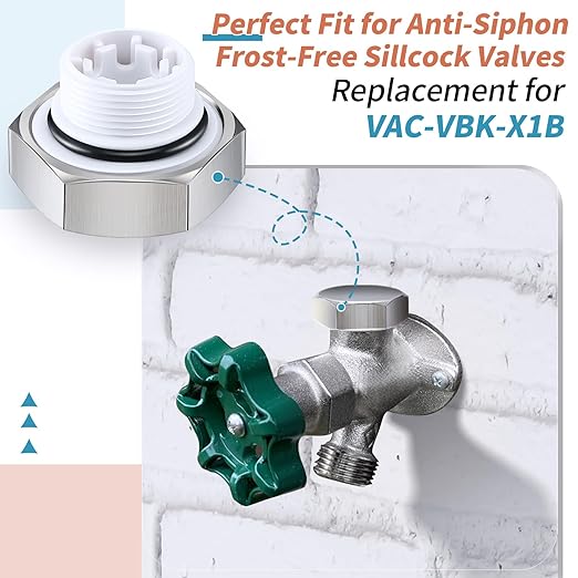 2 Pack Vacuum Breaker Repair Kit Replacement for VACVBKX1B Heavy Duty Metal Vacuum Breaker Replacement Kit for Traditional Anti Siphon Frost Free Sillcock Valves Anti Siphon Valve Repair Kit
