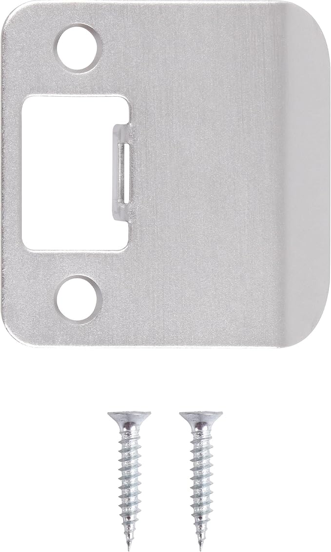 Round Corner Extended Lip Strike, 2-1/4" x 1-3/4", (2-1/4" Overall Length), Satin Chrome by Stone Harbor Hardware