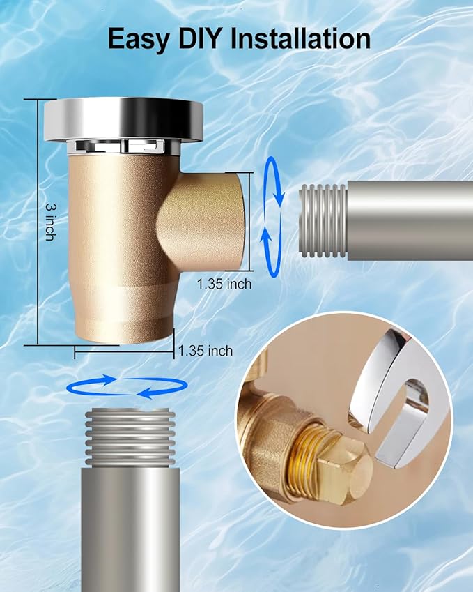 3/4" Vacuum Breaker with Female NPT Inlet and Outlet Replace LF288A, 125 PSI 180°F Lead-Free Backflow Preventer for Outdoor Faucet Garden Hose Irrigation System Low-Flow Applications