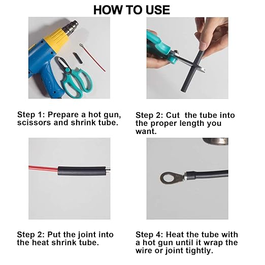 2 inch (Diameter) 3:1 Waterproof Heat Shrink Tubing Kit, Large Marine Dual Wall Adhesive Shrinkable Wire Wrap Tube, Insulation Sealing Wear-Resistant Cable Protector by YUKSY (4ft, Black)