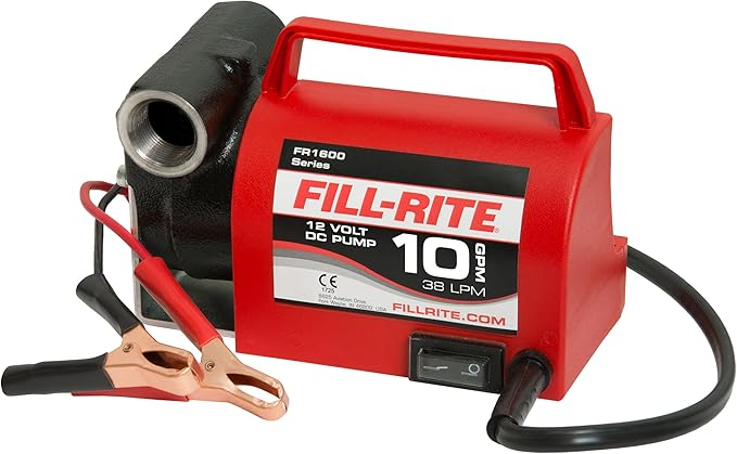 Fill-Rite FR1612 Portable Diesel Transfer Pump (Pump Only w/Power Cable & Battery Clips)