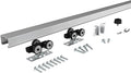 JUBEST 5FT Commercial Grade Pocket Door Hardware and Track Set, Sliding Door Hardware 56.7", Durable and Smoothly, Easy to Install