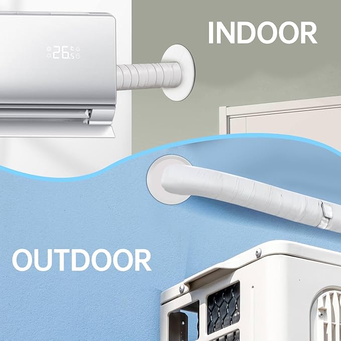 Mini Split Wall Sleeve,2.36"ID AC Sleeve Through The Wall,Mini Split AC Sleeve Trough the Wall Pipe Accessories(8.66inches Length)
