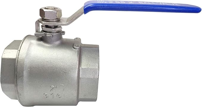 2" Female Ball Valve NPT Thread 316 Stainless Steel Full Port Ball Valve WOG1000 US Stock