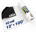 Crawl Space Vapor Barrier - 10 Mil Vapor Barrier - (12' x 100'), Tear Resistant, Heavy Duty Vapor Barrier Plastic, Drop Cloth Moisture Barrier Plastic Sheeting Covering for Crawlspace Encapsulation