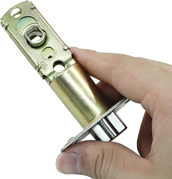 Tubular Mortice Latch, Passage Door Latch, Adjustable Flat Latch Size 60/70mm, Replacement Entry Latch for Lever Door Handles, Internal Door Handles